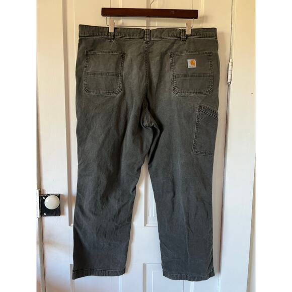 Carhartt mens relaxed fit 42x30 gray workwear pants utility duck canvas durable - Picture 2 of 4